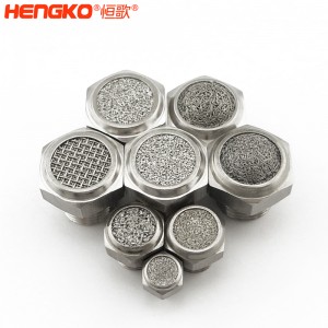 廠家直銷316不銹鋼燒結(jié)消聲器耐高溫降噪，粉末燒結(jié)氣動(dòng)元件可按需定制
