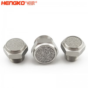 廠家直銷316不銹鋼燒結(jié)消聲器耐高溫降噪，粉末燒結(jié)氣動(dòng)元件可按需定制