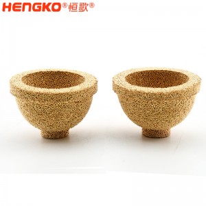 微孔專業(yè)廠家定制銅燒結(jié)粉末過(guò)濾筒帽杯 用于微米級(jí)過(guò)濾應(yīng)用