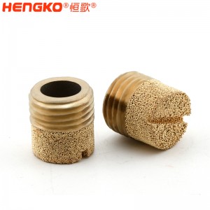 廠家生產(chǎn)加工1分2分4分8分青銅HD型消音器耐高溫消音降噪，氣動元件電磁閥堵頭消音器