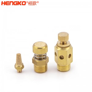 恒歌銅燒結(jié)彈簧消聲器_可調(diào)01/02/03/04分電磁閥氣閥配件銅消聲器